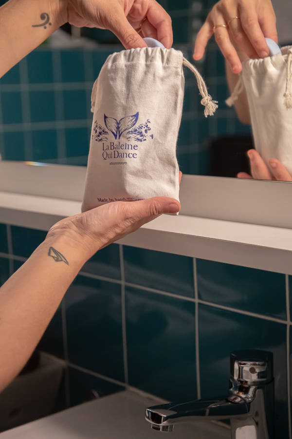 Pochon en coton pour cosmétique solide
